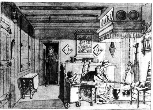 18th century Dutch kitchen interior