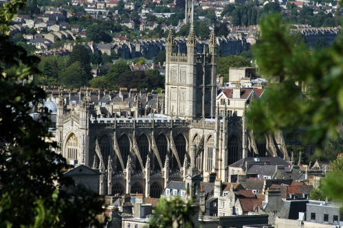 Bath Abbey from Beechen Cliff today