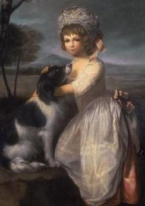Girl with her dog, British School, 1775, Sudley House
