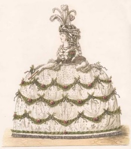 Court dress, Heideloff gallery, 1794-95