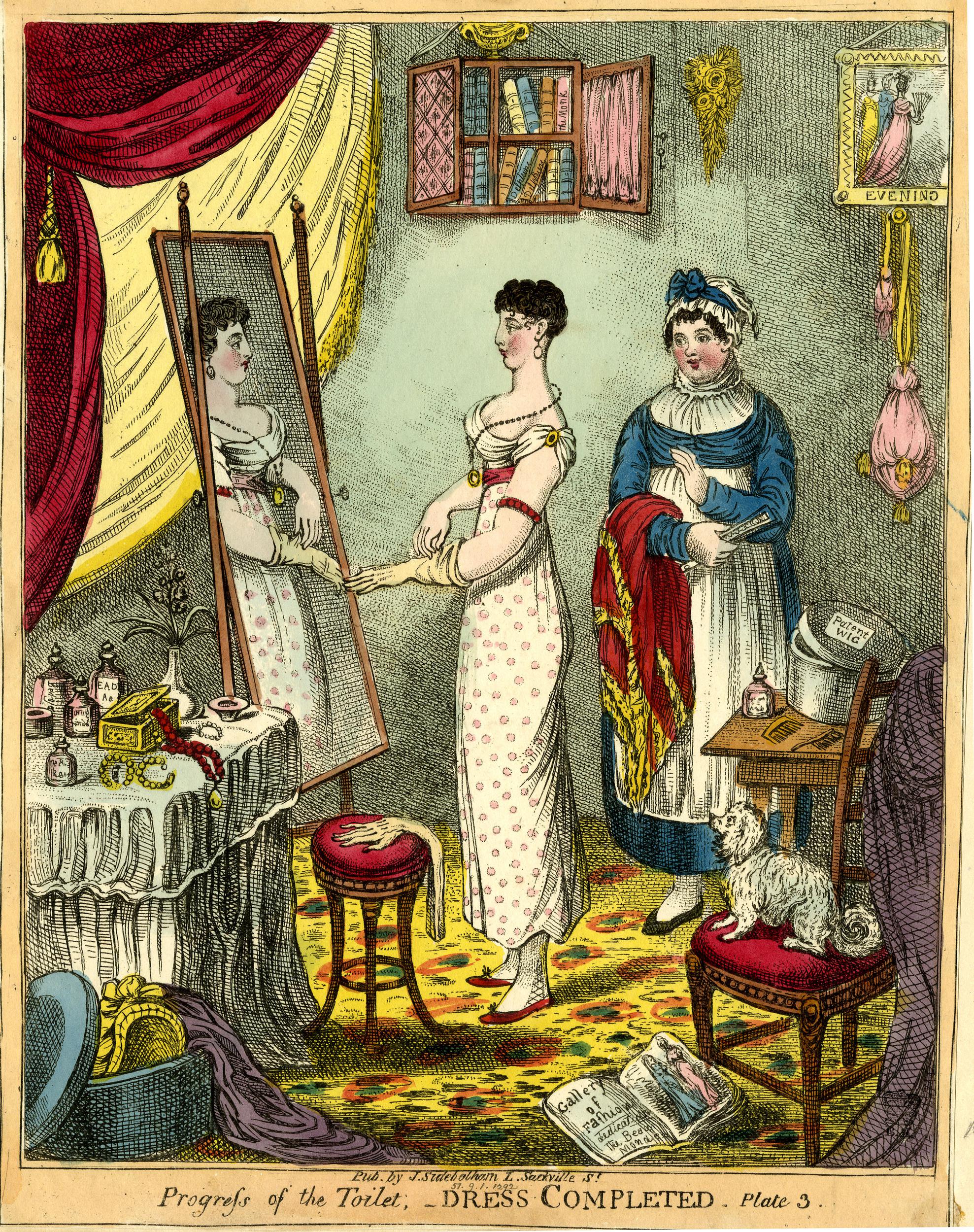 Progress of the Toilet Dress Completed Gillray 1810-British Museum