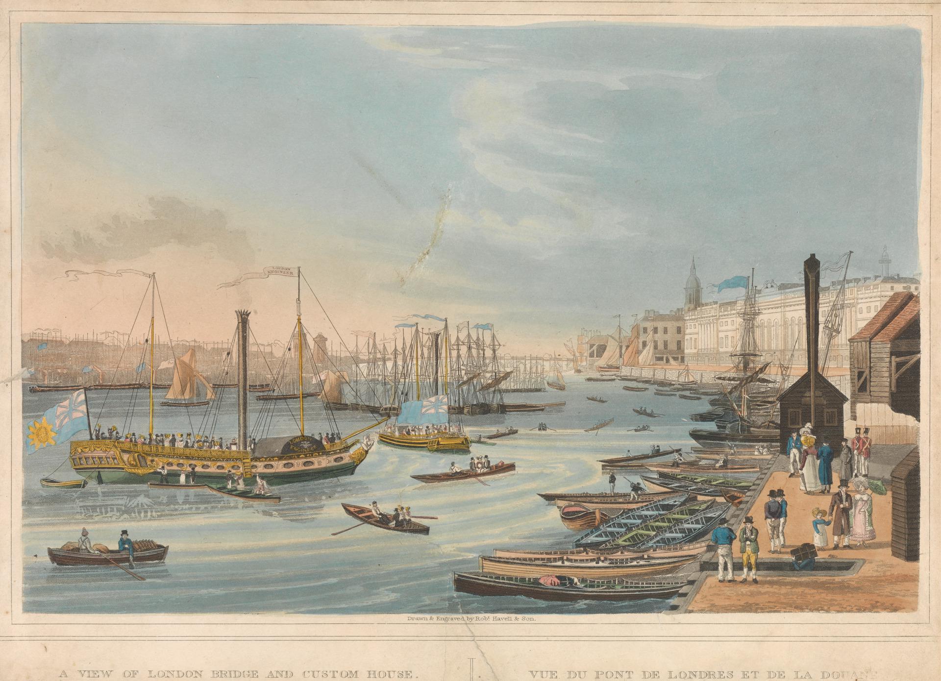 Havell, A View of London Bridge and Custom House_-_B1977.14.18472_-_Yale_Center_for_British_Art